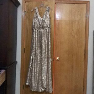 Sorella Vita gown, gold sequins, size 14